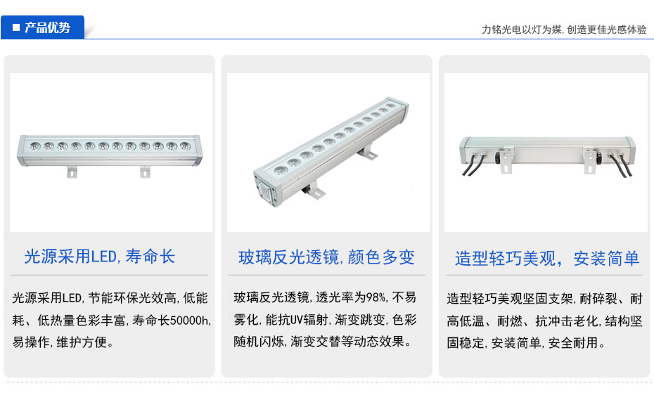 12顆4合1LED洗墻燈產(chǎn)品優(yōu)勢